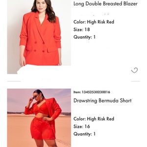 Beautiful red 2 peice suit